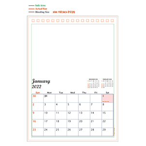 2022 Calendar - a01 - Vertical