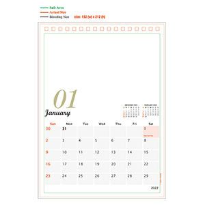 2022 Calendar - b01 - Vertical
